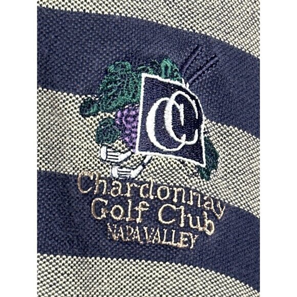 Cutter and Buck Chardonnay Golf Club Napa Valley mens stripe shirt size XL - Picture 4 of 5